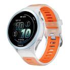18mm Silver Steel Buckle Translucent Color Silicone Watch Band(Orange) - 1