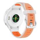 18mm Silver Steel Buckle Translucent Color Silicone Watch Band(Orange) - 2