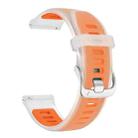 18mm Silver Steel Buckle Translucent Color Silicone Watch Band(Orange) - 3