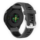 22mm Silver Steel Buckle Translucent Color Silicone Watch Band(Black) - 2