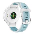 22mm Silver Steel Buckle Translucent Color Silicone Watch Band(Jelly Blue) - 2