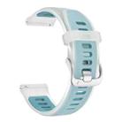 22mm Silver Steel Buckle Translucent Color Silicone Watch Band(Jelly Blue) - 3