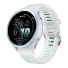 22mm Silver Steel Buckle Translucent Color Silicone Watch Band(White) - 1