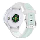 22mm Silver Steel Buckle Translucent Color Silicone Watch Band(White) - 2
