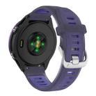 22mm Silver Steel Buckle Translucent Color Silicone Watch Band(Purple) - 2