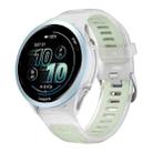 22mm Silver Steel Buckle Translucent Color Silicone Watch Band(Mint Green) - 1