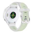 22mm Silver Steel Buckle Translucent Color Silicone Watch Band(Mint Green) - 2