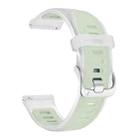 22mm Silver Steel Buckle Translucent Color Silicone Watch Band(Mint Green) - 3