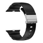 For Apple Watch 46mm / 49mm / 45mm / 44mm Magnetic Clasp Silicone Watch Band(Black) - 2