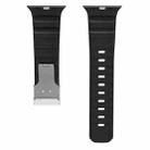 For Apple Watch 46mm / 49mm / 45mm / 44mm Magnetic Clasp Silicone Watch Band(Black) - 3