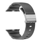 For Apple Watch 46mm / 49mm / 45mm / 44mm Magnetic Clasp Silicone Watch Band(Gray) - 2