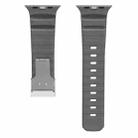 For Apple Watch 46mm / 49mm / 45mm / 44mm Magnetic Clasp Silicone Watch Band(Gray) - 3