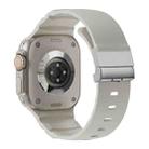 For Apple Watch 46mm / 49mm / 45mm / 44mm Magnetic Clasp Silicone Watch Band(Starlight) - 1