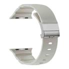 For Apple Watch 46mm / 49mm / 45mm / 44mm Magnetic Clasp Silicone Watch Band(Starlight) - 2