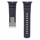 For Apple Watch 46mm / 49mm / 45mm / 44mm Magnetic Clasp Silicone Watch Band(Blue) - 3