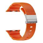 For Apple Watch 46mm / 49mm / 45mm / 44mm Magnetic Clasp Silicone Watch Band(Orange) - 2