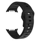 For Samsung Galaxy Watch8 / Watch8 Classic Wave Reverse Buckle Silicone Watch Band(Black) - 3