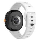 For Samsung Galaxy Watch8 / Watch8 Classic Wave Reverse Buckle Silicone Watch Band(White) - 2