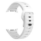 For Samsung Galaxy Watch8 / Watch8 Classic Wave Reverse Buckle Silicone Watch Band(White) - 3