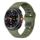 For Samsung Galaxy Watch8 / Watch8 Classic Wave Reverse Buckle Silicone Watch Band(Army Green) - 1