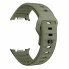 For Samsung Galaxy Watch8 / Watch8 Classic Wave Reverse Buckle Silicone Watch Band(Army Green) - 3