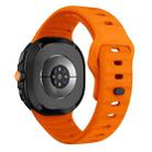 For Samsung Galaxy Watch8 / Watch8 Classic Wave Reverse Buckle Silicone Watch Band(Orange) - 2