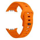 For Samsung Galaxy Watch8 / Watch8 Classic Wave Reverse Buckle Silicone Watch Band(Orange) - 3
