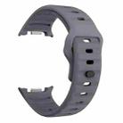 For Samsung Galaxy Watch8 / Watch8 Classic Wave Reverse Buckle Silicone Watch Band(Space Gray) - 3