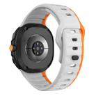 For Samsung Galaxy Watch8 / Watch8 Classic Wave Reverse Buckle Silicone Watch Band(Gray Orange) - 2
