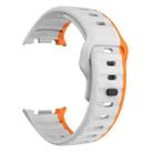 For Samsung Galaxy Watch8 / Watch8 Classic Wave Reverse Buckle Silicone Watch Band(Gray Orange) - 3