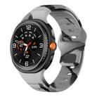 For Samsung Galaxy Watch8 / Watch8 Classic Wave Reverse Buckle Silicone Watch Band(Black Grey Camo) - 1