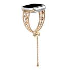 For Apple Watch 42mm / 41mm / 40mm / 38mm Platinum Star Zirconium Metal Watch Band(Gold) - 2