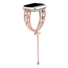 For Apple Watch 42mm / 41mm / 40mm / 38mm Platinum Star Zirconium Metal Watch Band(Rose Gold) - 2