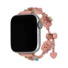 For Apple Watch 46mm / 49mm / 45mm / 44mm Four Leaf Clover Chain Alloy Watch Band(Rose Gold+Color Four Leaf Clover) - 1