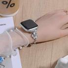For Apple Watch 46mm / 49mm / 45mm / 44mm Four Leaf Clover Chain Alloy Watch Band(Silver+Silver Four Leaf Clover) - 2
