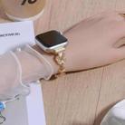 For Apple Watch 42mm / 41mm / 40mm / 38mm Four Leaf Clover Chain Alloy Watch Band(Gold+Gold Four Leaf Clover) - 2