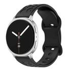 For Samsung Galaxy Watch8 / Watch8 Classic Concave Leopard Butterfly Buckle Silicone Watch Band(Black) - 1