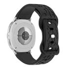 For Samsung Galaxy Watch8 / Watch8 Classic Concave Leopard Butterfly Buckle Silicone Watch Band(Black) - 2