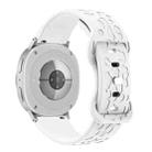 For Samsung Galaxy Watch8 / Watch8 Classic Concave Leopard Butterfly Buckle Silicone Watch Band(White) - 2