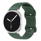 For Samsung Galaxy Watch8 / Watch8 Classic Concave Leopard Butterfly Buckle Silicone Watch Band(Dark Green) - 1