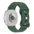 For Samsung Galaxy Watch8 / Watch8 Classic Concave Leopard Butterfly Buckle Silicone Watch Band(Dark Green) - 2