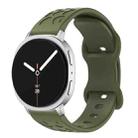 For Samsung Galaxy Watch8 / Watch8 Classic Concave Leopard Butterfly Buckle Silicone Watch Band(Army Green) - 1