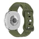 For Samsung Galaxy Watch8 / Watch8 Classic Concave Leopard Butterfly Buckle Silicone Watch Band(Army Green) - 2