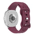 For Samsung Galaxy Watch8 / Watch8 Classic Concave Leopard Butterfly Buckle Silicone Watch Band(Wine Red) - 2
