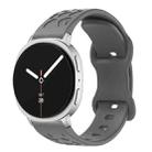 For Samsung Galaxy Watch8 / Watch8 Classic Concave Leopard Butterfly Buckle Silicone Watch Band(Space Gray) - 1