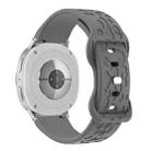 For Samsung Galaxy Watch8 / Watch8 Classic Concave Leopard Butterfly Buckle Silicone Watch Band(Space Gray) - 2