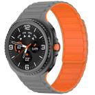 For Samsung Galaxy Watch8 / Watch8 Classic Tri-beads Magnetic Silicone Watch Band(Gray Orange) - 1