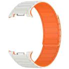 For Samsung Galaxy Watch8 / Watch8 Classic Tri-beads Magnetic Silicone Watch Band(Starlight Orange) - 3