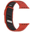 For Apple Watch 46mm / 49mm / 45mm / 44mm Oblique Buckle Breathable Two-Color Silicone Watch Band(Red Black) - 3