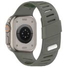 For Apple Watch 46mm / 49mm / 45mm / 44mm Oblique Buckle Breathable Two-Color Silicone Watch Band(Olive Green Gray Army Pants Khaki) - 2